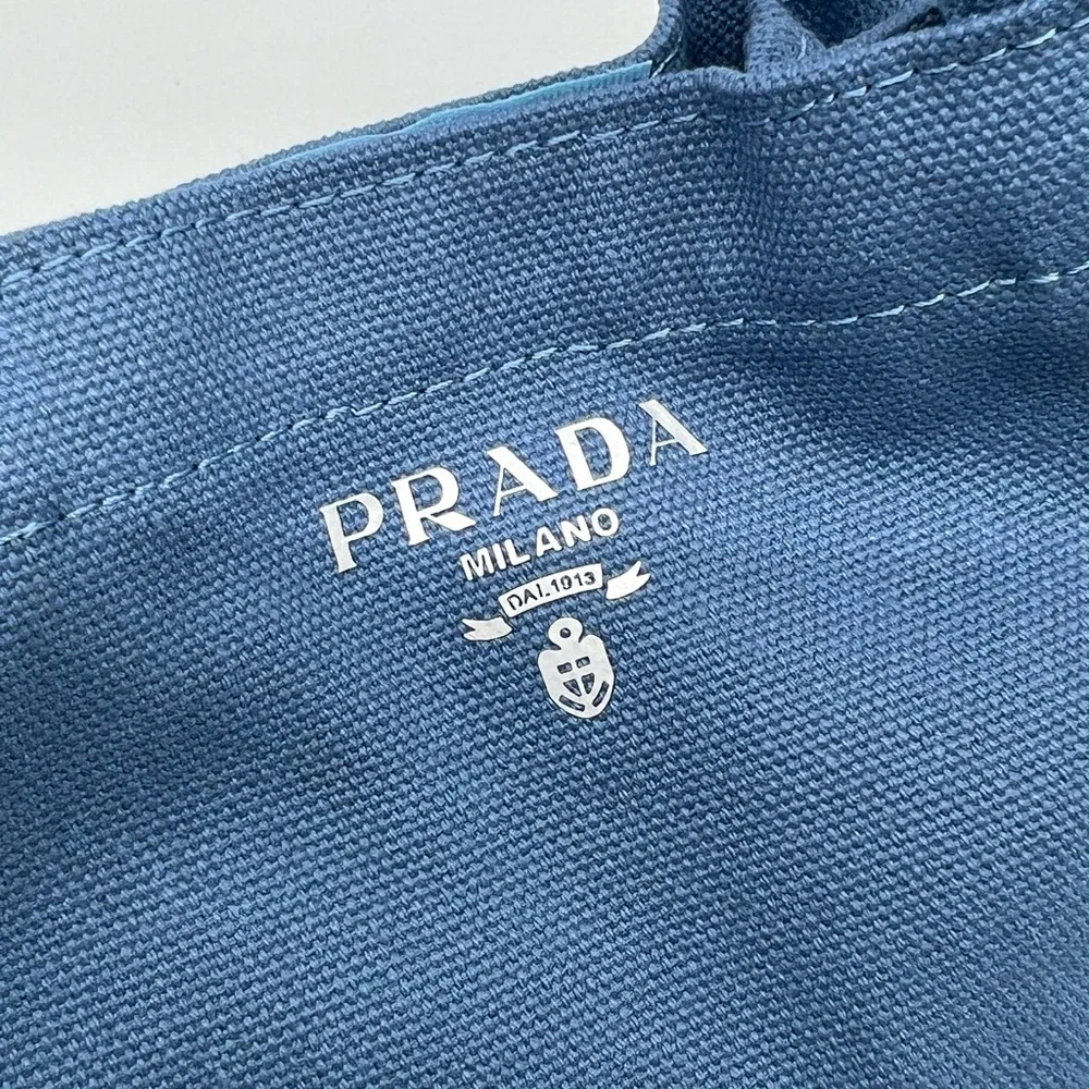 Prada L'Homme Beauty Tote Bag Blue NIB - Picture 4 of 9